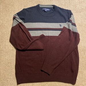 Us-polo-assn Men's Burgundy Cardigan